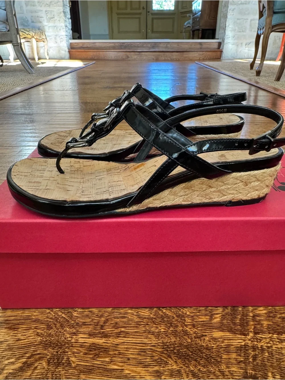 VAN ELI BLACK ESPADRILLE SANDALS